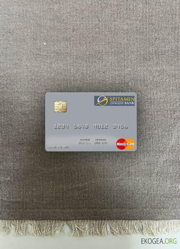 Tadjikistan Spitamen Bank mastercard photolook recto